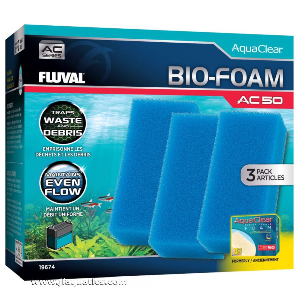 Fluval AquaClear AC50 Bio-Foam Insert - 3 Pack