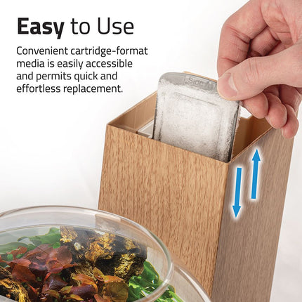Fluval LIV Poly-Carb Replacement Cartridge - 3 Pack cartridge-format media allows easy access and replacement