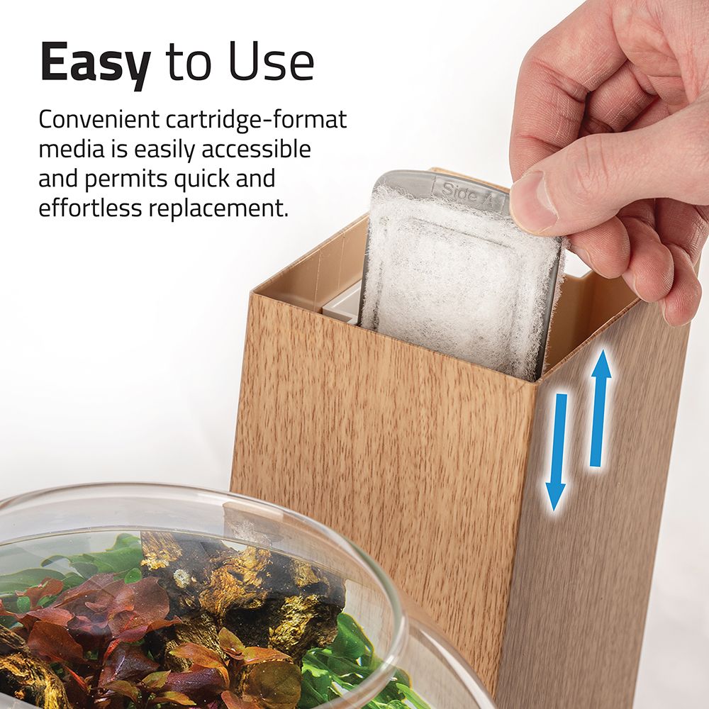 Fluval LIV Poly-Carb Replacement Cartridge - 3 Pack cartridge-format media allows easy access and replacement