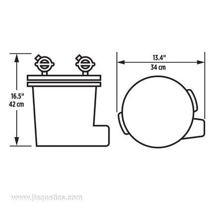 Fluval FX2 Canister Filter  dimensions and specifications