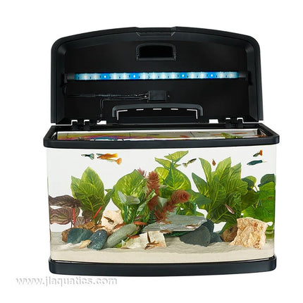 Fluval Vista 16 Gallon Aquarium open top lid showing light and how easy it is to clean aquarium