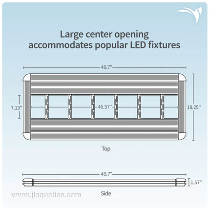 48 Inch Aquatic Life T5/LED G3 Hybrid Fixture dimensions