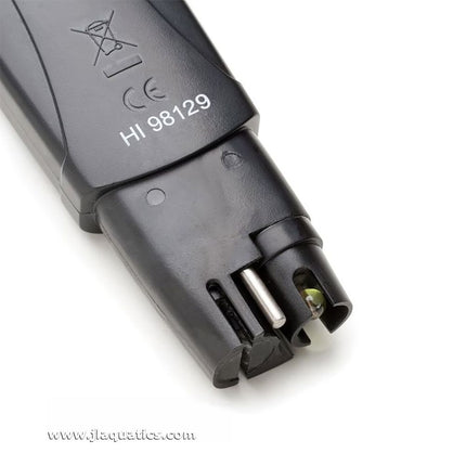 Hanna PH/Conductivity/TDS Tester - HI98129 close-up of various probes and sensors on this aquarium water tester