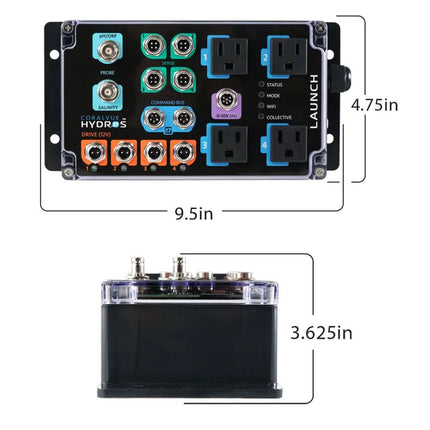 Hydros Launch dimensions both width and depth