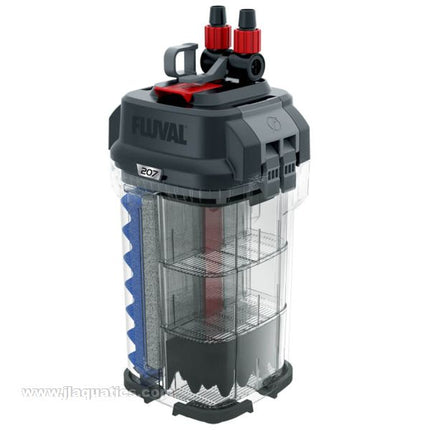 Hagen Fluval 207 Canister Filter cut-away view of internal chambers