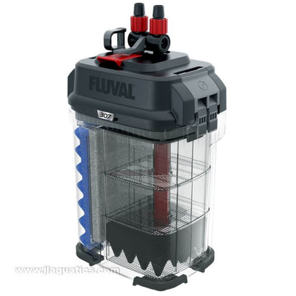 Hagen Fluval 307 Canister Filter internal view of aquarium filter media baskets