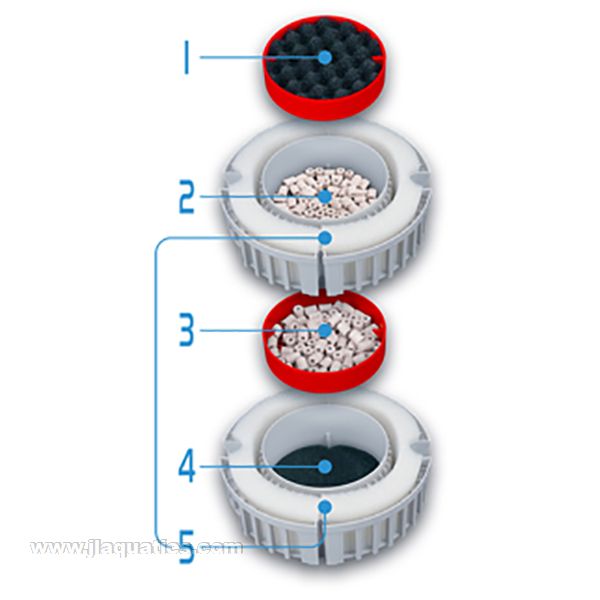 Hagen Fluval FX4 Canister Filter expanded view of filter chambers