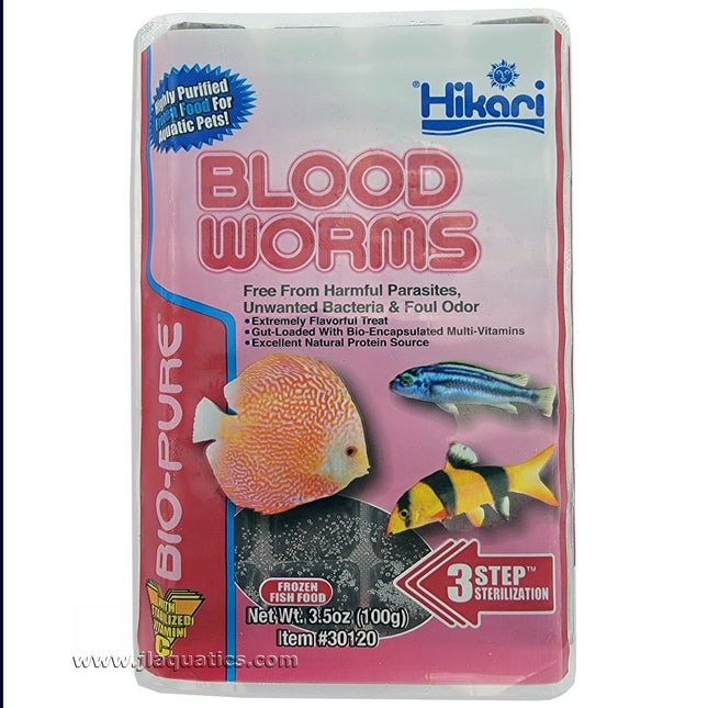 Hikari Frozen Bloodworms - 3.5oz Cube