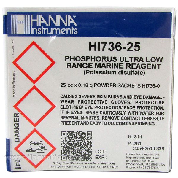 Hanna Phosphorus Checker Reagents packaging