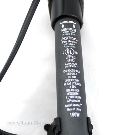 Aqueon Pro Aquarium Heater - 150 Watt warnings and CuL certification for this heater for aquariums