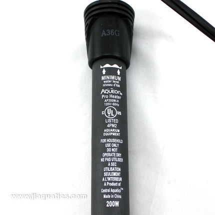 Aqueon Pro Aquarium Heater - 200 Watt warnings and CuL certification for this heater for aquariums