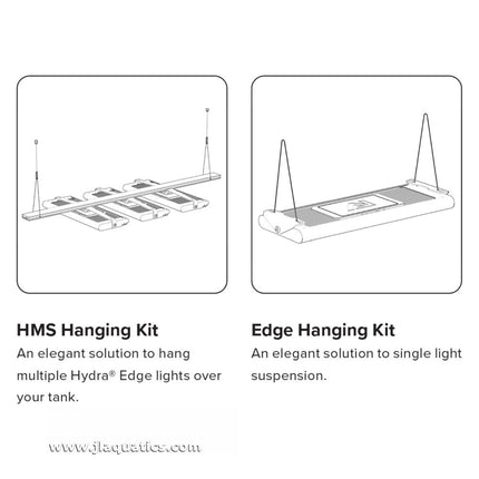 There are two different ways to use the Aqua Illumination Hydra Edge Hanging Kit