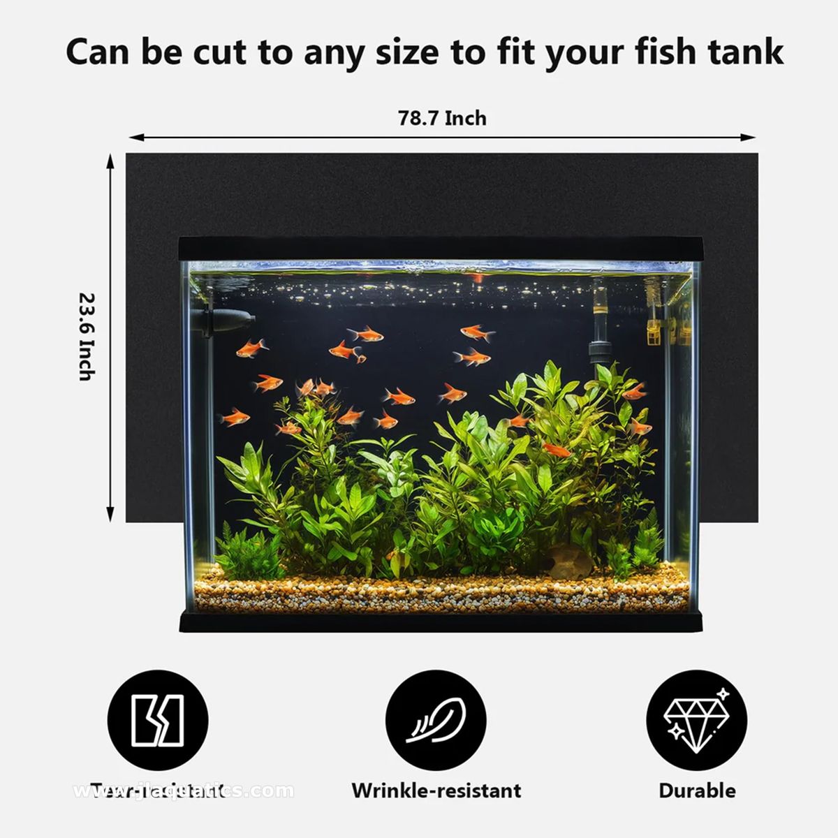 Hygger Electrostatic Aquarium Background with a customizable size, cut to fit your aquarium
