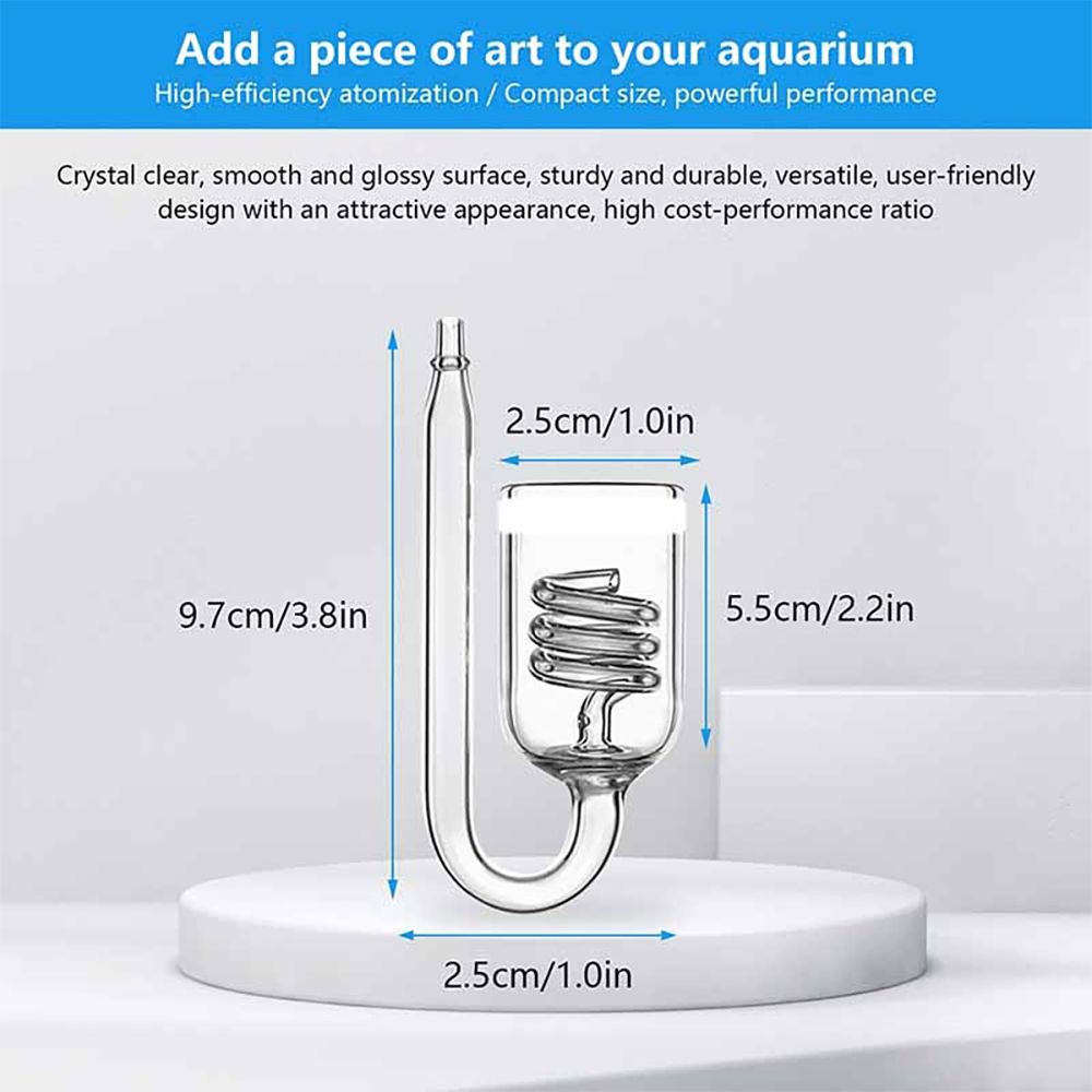 Dimensions of the Hygger CO2 Spiral Diffuser
