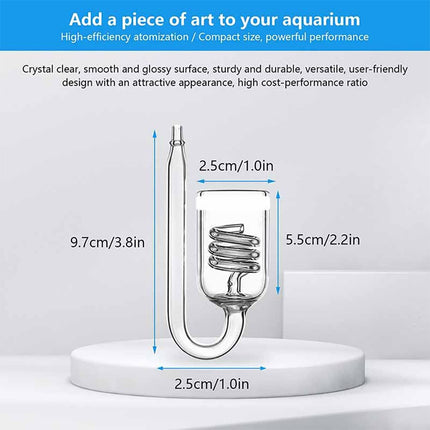 Hygger CO2 Spiral Diffuser specifications and dimensions