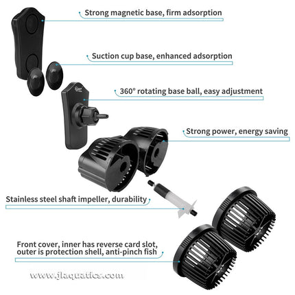 Hygger Double Aquarium Powerhead exploded diagram showing parts of this aquarium water pump.