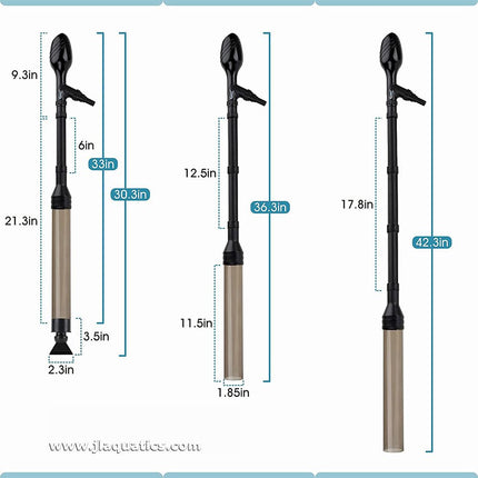Hygger Gravel Vacuum  length of cleaner and how it's suitable for multiple applications
