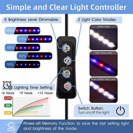 The Hygger Mini Clip-On Aquarium LED Light controller offers a variety of options for lighting your aquarium.
