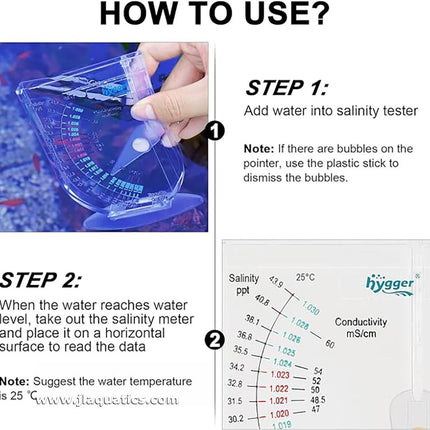 Hygger Hydrometer instructions on using