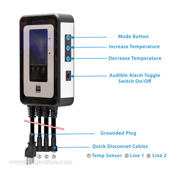 Innovative Marine Helio 200W Heater side view with controls