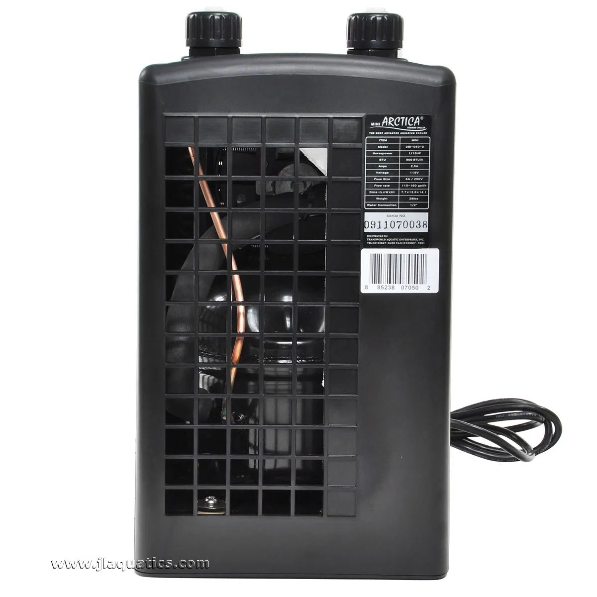 JBJ Arctica 1/15HP Chiller back view 