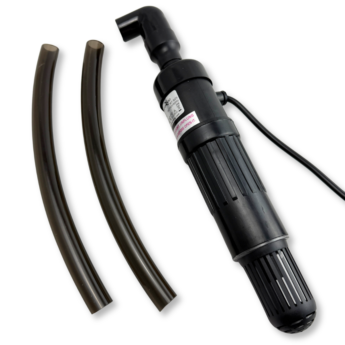 JBJ NanoZapp Inline UV Sterilizer - 3 Watt full product assembly with tubes included