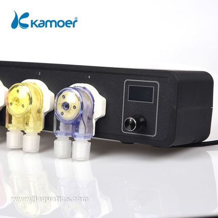 Kamoer X4 Pro WiFi Dosing Pump digital display and dosing pump head close-up