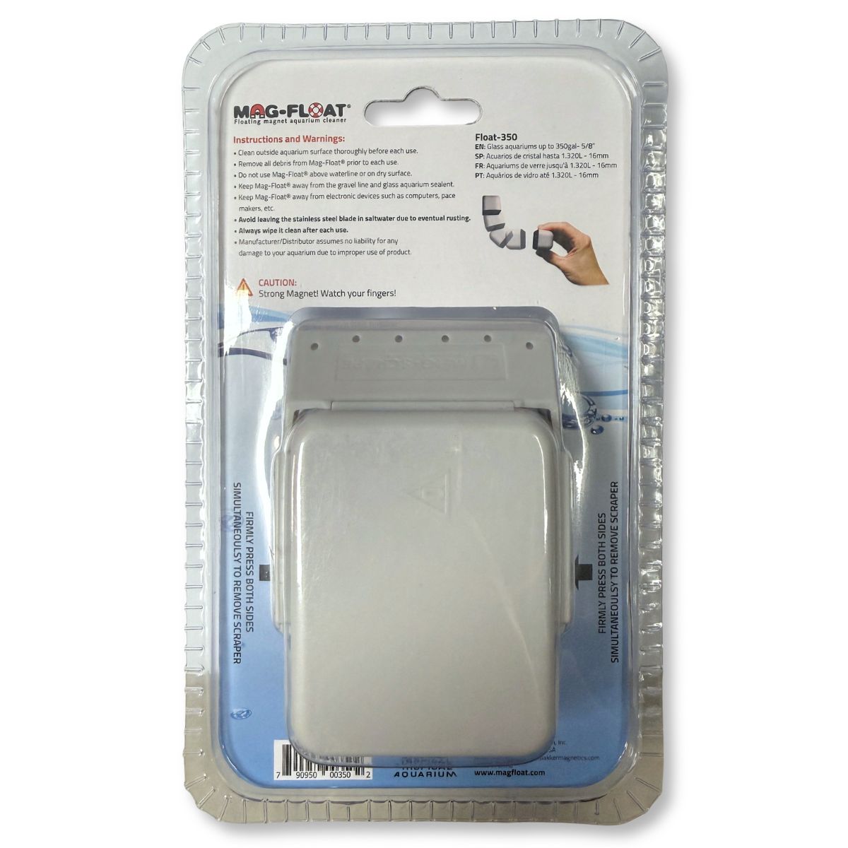 Mag-Float Cleaning Magnet (Large) instructions, warnings, and aquarium compatibility