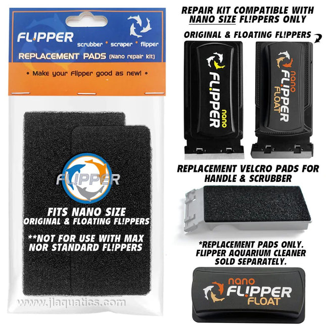 Universal maintenance kit for Flipper Nano and Nano float aquarium algae cleaners