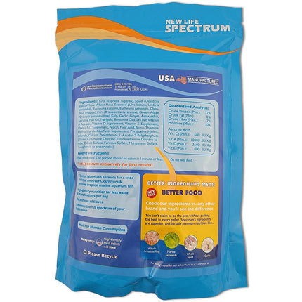 New Life Spectrum Marine Fish Formula Pellet Food - 600 Gram ingredients and nutritional information