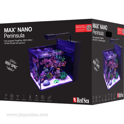 Boxed Red Sea Max Nano Peninsula aquarium - 3/4 view