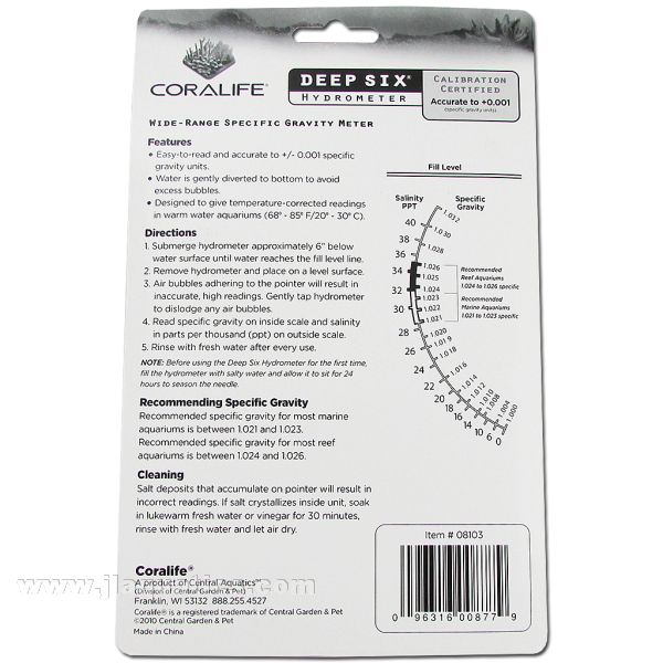 Coralife Deep Six Hydrometer