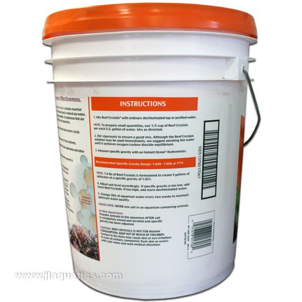 Reef Crystals Sea Salt - 160 Gallon Mix instructions on how to mix this salt for reef aquariums