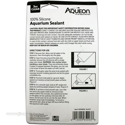 Aqueon Clear Aquarium Silicone information and instructions for use.