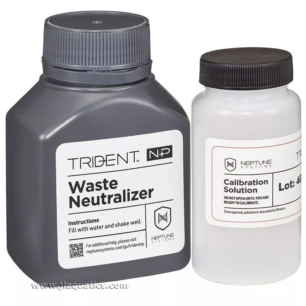 Neptune Trident NP Reagent 2 Month Kit close-up of calibration solution and waste neutralizer