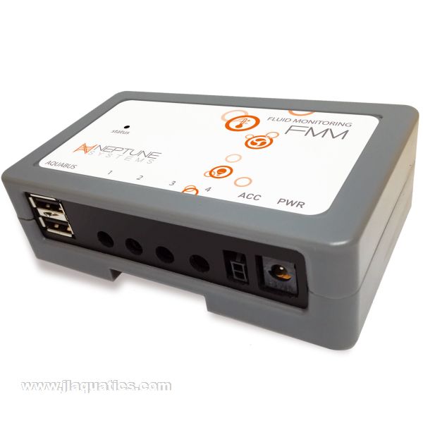 Neptune Systems Flow Monitoring Kit (FMK) base unit showing ports