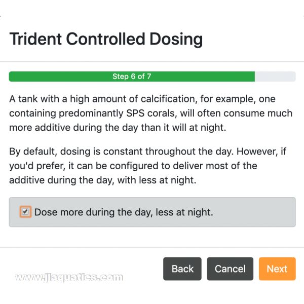 Neptune Systems Trident Testing System calibration and set-up screen