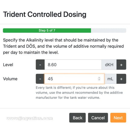 Neptune Systems Trident Testing System - how to set the levels that are being tested and dosed.