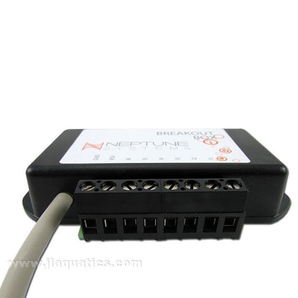 Neptune Systems IO Breakout Box showing different connector ports to help control portions of your aquarium