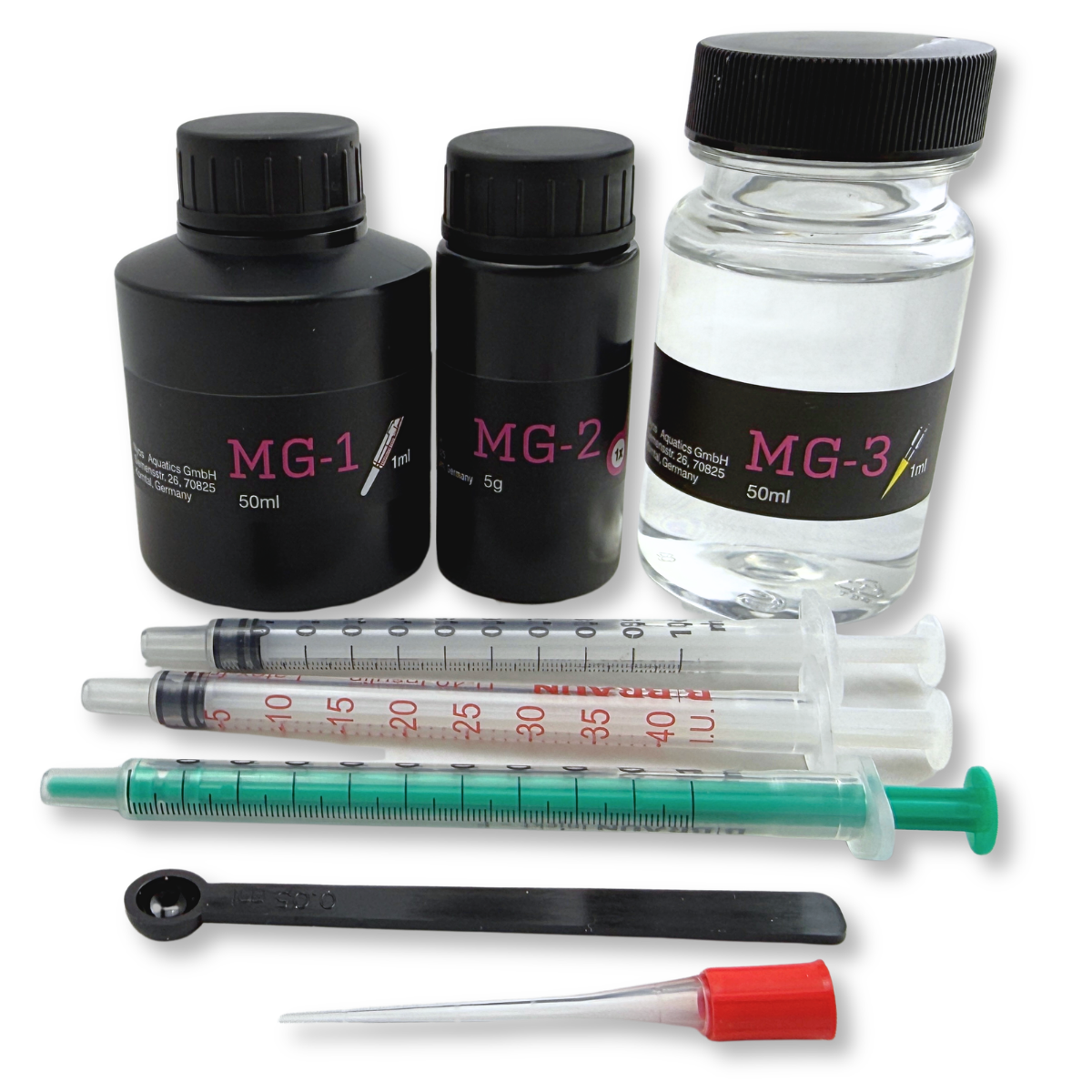 Nyos Magnesium Test Kit close-up of testing materials and tools
