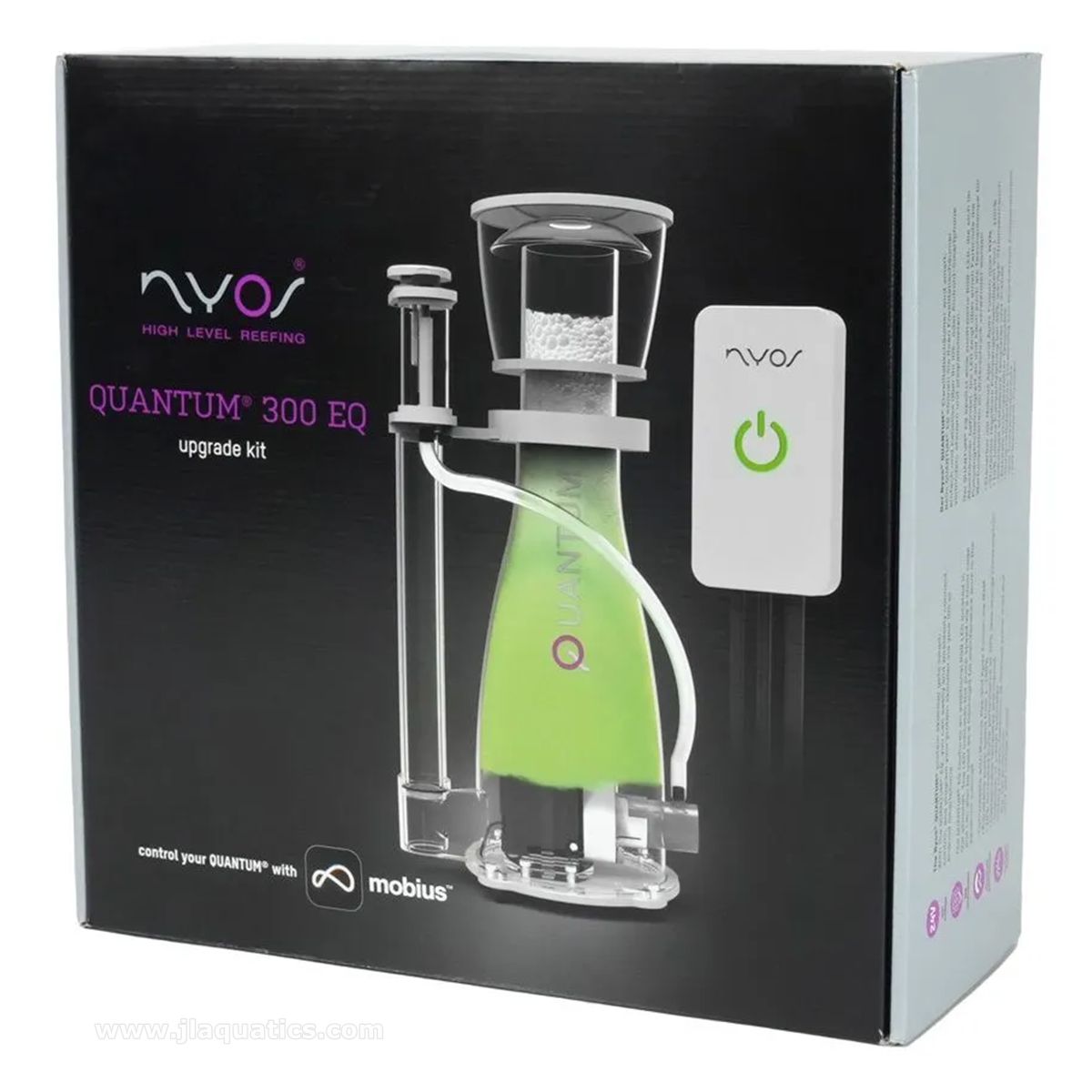 Nyos Quantum 300 EQ Upgrade Kit packaging; shows compatibility with mobius app