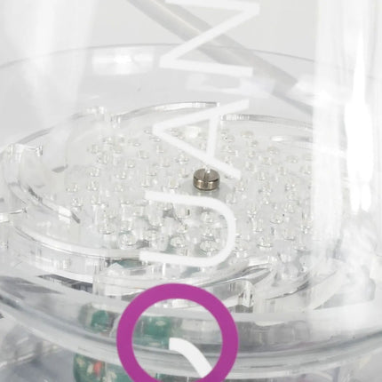 Close-up of the bubble diffuser on the Nyos Quantum 300 EQ Protein Skimmer