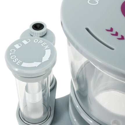 Close-up of the water level control for the Nyos Quantum 220 EQ Protein Skimmer