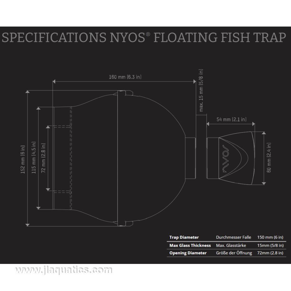 Nyos Floating Fish Trap | JLAquatics Canada – J&L Aquatics Ltd.