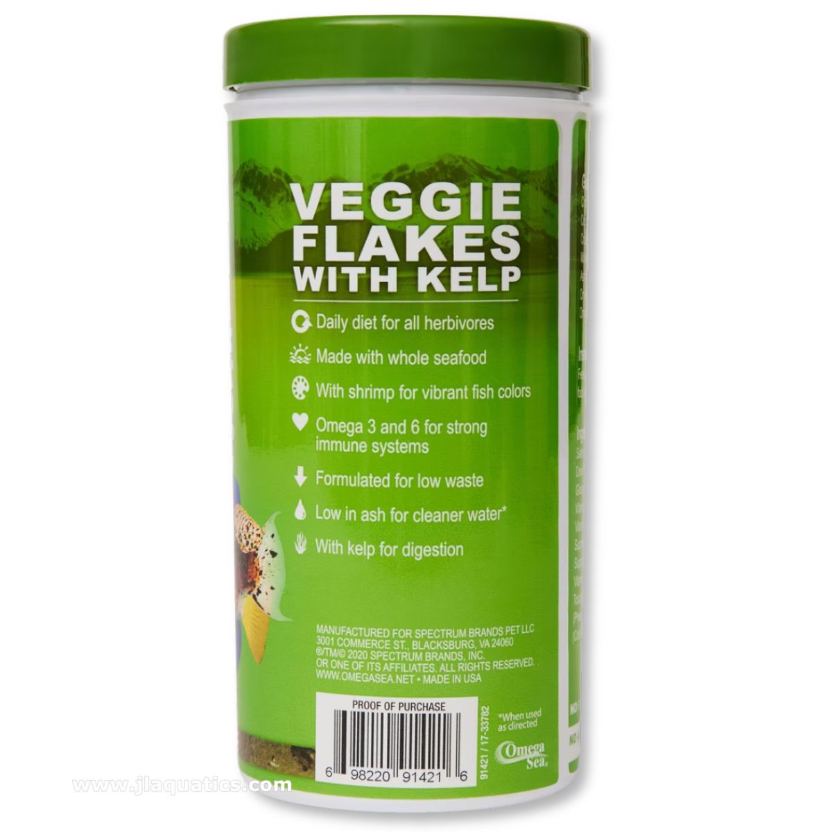 Omega One Veggie Flake Fish Food - 62 Gram features and benefits; daily diet for all herbivores