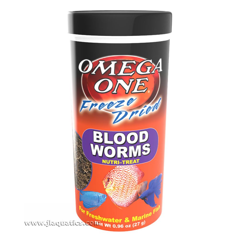Omega One Freeze Dried Bloodworms - 27 Gram
