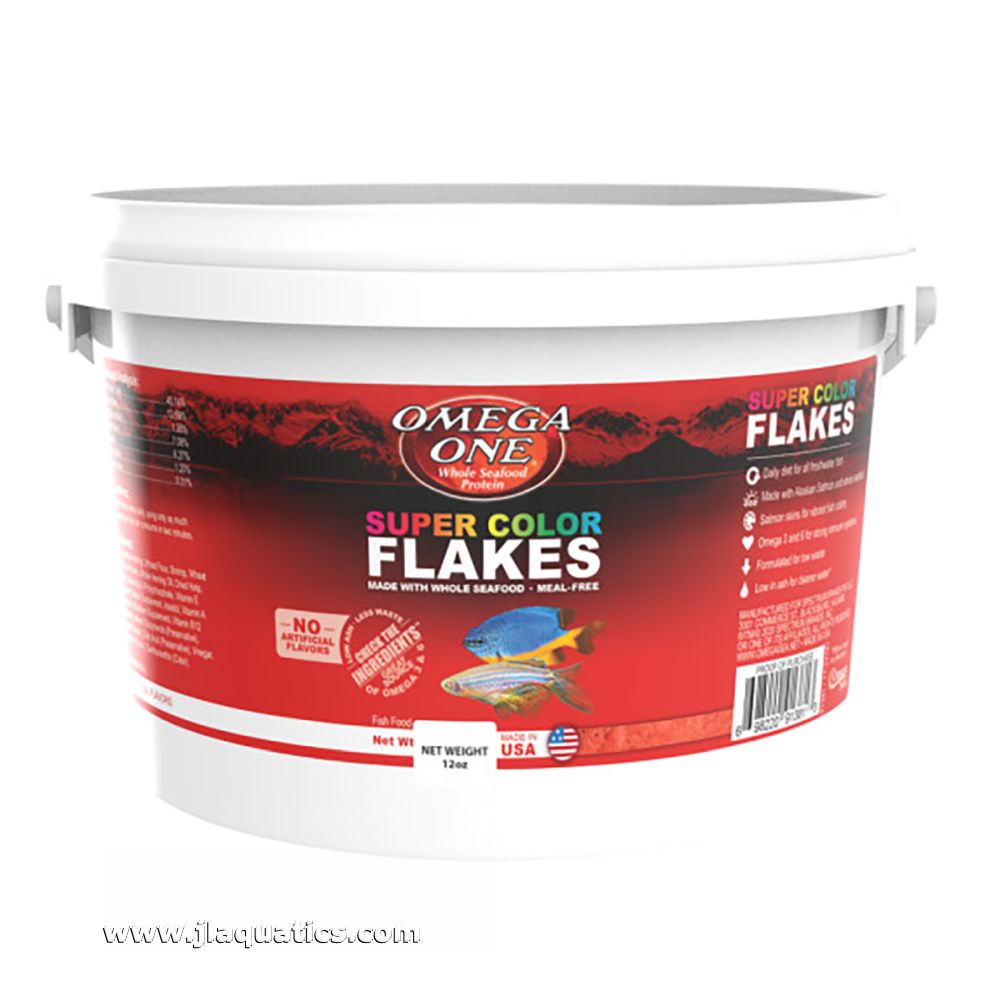 Omega One Super Color Flake Fish Food - 12oz