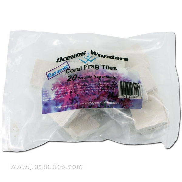 Buy Oceans Wonders Ceramic Coral Frag Tiles (20 Piece) at www.jlaquatics.com