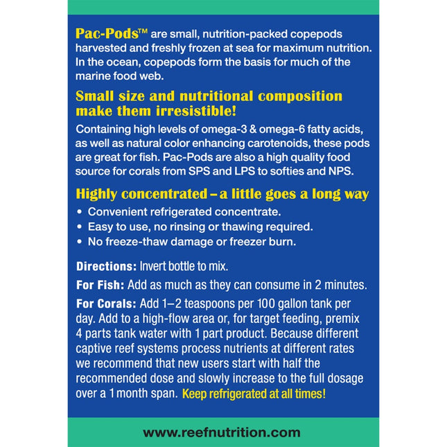 Reef Nutrition Pac-Pods Concentrate - 6oz