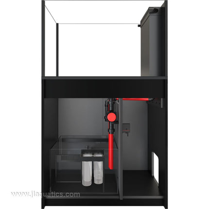 Red Sea Peninsula 350 G2+ Aquarium open cabinet showing sump set-up